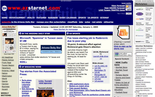 2005 StarNet homepage